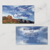 Carte De Visite Conseil en toxicomanie Pittoresque Arrière - plan (Devant / Derrière)