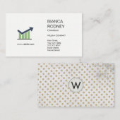 Carte De Visite Conseil marketing | Points d'analyse graphique à b (Devant / Derrière)