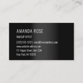 Carte De Visite Conseil professionnel minimalisme Élégant noir (Dos)