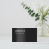 Carte De Visite Conseil professionnel minimalisme Élégant noir (Debout devant)