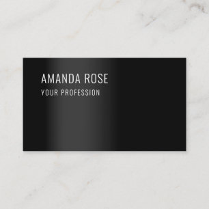Carte De Visite Conseil professionnel minimalisme Élégant noir