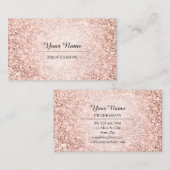Carte De Visite Conseil professionnel Moderne Rose Parties scintil (Devant / Derrière)