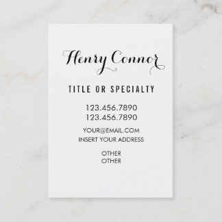 Carte De Visite Conseil vertical blanc professionnel