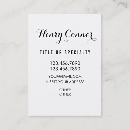 Carte De Visite Conseil vertical blanc professionnel (Devant)