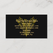 Carte De Visite Conseiller, anneau d'or, Eagle stylisé, noir (Dos)