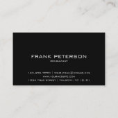 Carte De Visite Conseiller blanc noir inverse texturisé (Dos)