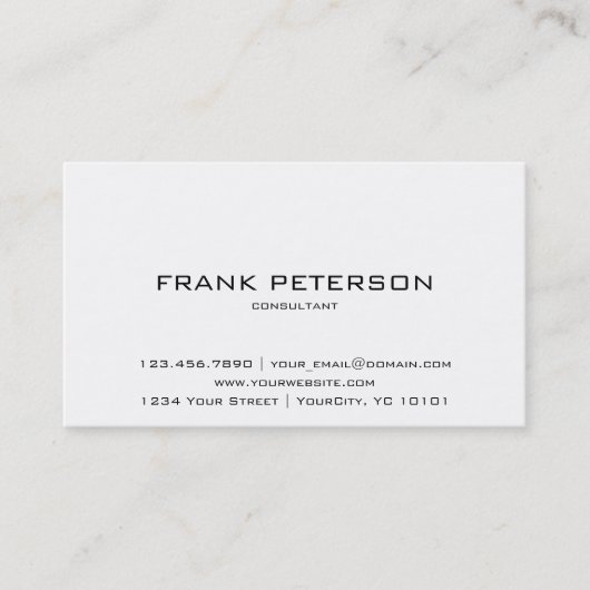 Carte De Visite Conseiller blanc noir inverse texturisé (Devant)