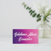Carte De Visite Conseiller brillant en abus de substances (Debout devant)