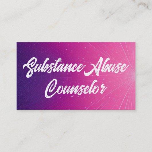 Carte De Visite Conseiller brillant en abus de substances (Devant)