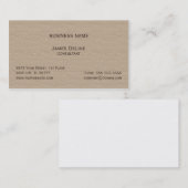 Carte De Visite Conseiller Brown texturisé élégant classique (Devant / Derrière)