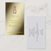 Carte De Visite Conseiller de perte avec le monogramme, bougie (Devant / Derrière)