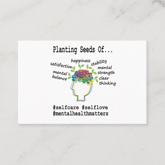 Carte De Visite Conseiller de santé mentale (Devant)