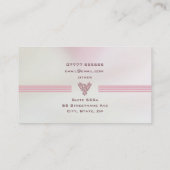 Carte De Visite Conseiller de satin-regard de rose saumoné (Dos)