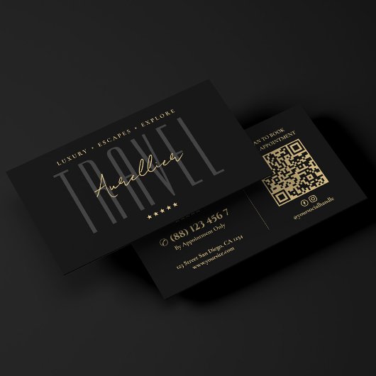 Carte De Visite Conseiller de voyage de luxe minimal Agent de plan