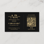Carte De Visite Conseiller de voyage de luxe minimal Agent de plan (Dos)