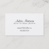 Carte De Visite Conseiller d'entraîneur de la vie (Dos)