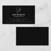 Carte De Visite Conseiller en beauté Monogramme simple (Devant / Derrière)
