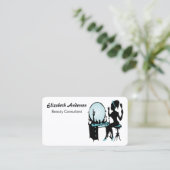Carte De Visite Conseiller en beauté Retro Vanity (Debout devant)