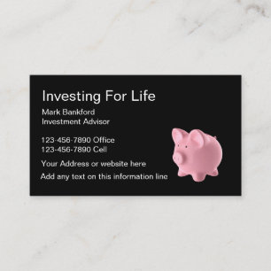 Carte De Visite Conseiller en investissements