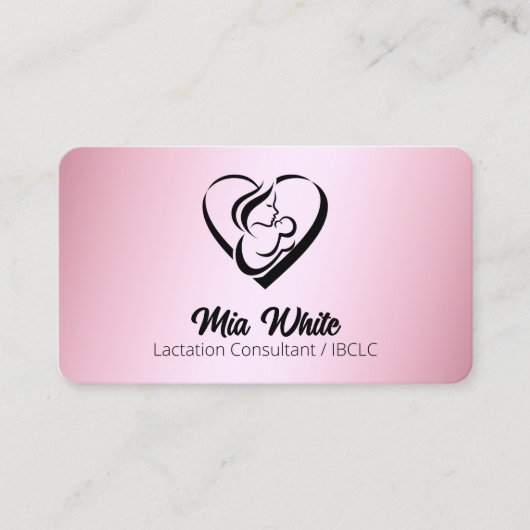 Carte De Visite Conseiller en lactation IBCLC Rose Gold (Devant)