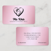 Carte De Visite Conseiller en lactation IBCLC Rose Gold (Devant / Derrière)