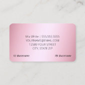 Carte De Visite Conseiller en lactation IBCLC Rose Gold (Dos)
