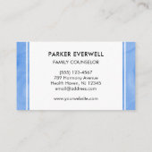 Carte De Visite Conseiller en mariage familial Flux bleu (Dos)