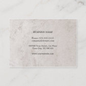 Carte De Visite Conseiller en pierre élégant moderne (Dos)