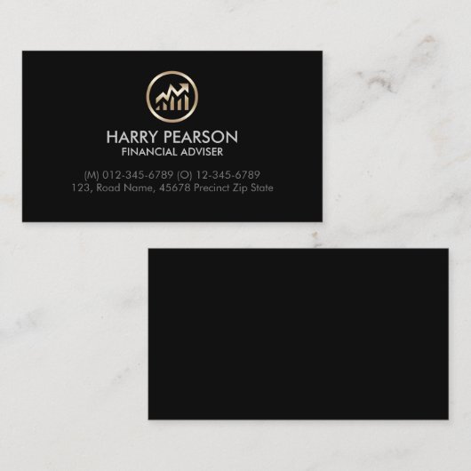 Carte De Visite Conseiller financier (Devant / Derrière)