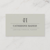 Carte De Visite Conseiller financier à monogramme professionnel Ta (Devant)
