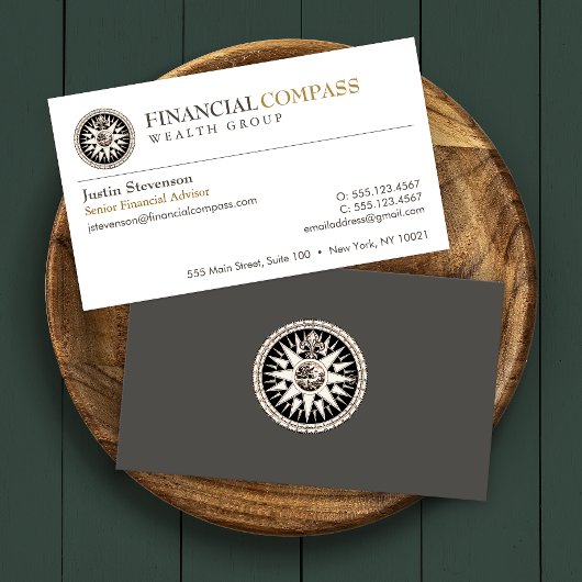 Carte De Visite Conseiller financier Analyste Compass financier