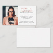 Carte De Visite Conseiller financier de photo de script (Devant / Derrière)