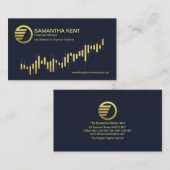 Carte De Visite Conseiller financier du Graphique d'investissement (Devant / Derrière)