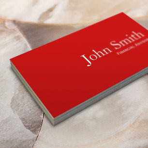 Carte De Visite Conseiller financier en rouge clair