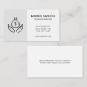 Carte De Visite Conseiller financier | Investissements | Mains de  (Devant / Derrière)