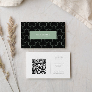 Carte De Visite Conseiller financier minimaliste géométrique vert