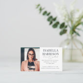 Carte De Visite Conseiller financier photo script moderne (Debout devant)