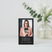 Carte De Visite Conseiller financier photo script moderne (Debout devant)