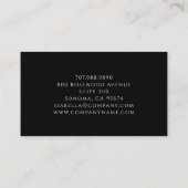 Carte De Visite Conseiller financier photo script moderne (Dos)