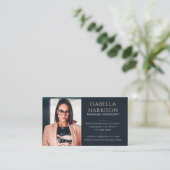 Carte De Visite Conseiller financier photo script moderne (Debout devant)