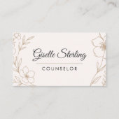 Carte De Visite Conseiller Fleurs Botaniques (Devant)
