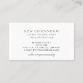 Carte De Visite Conseiller pour le mariage et la famille (Dos)