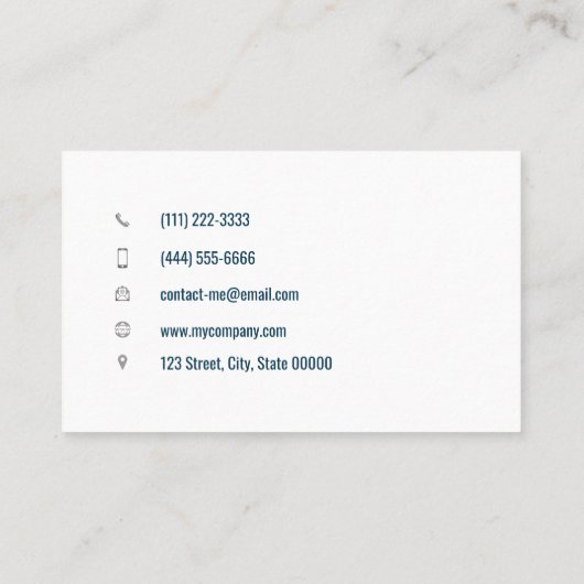 Carte De Visite Conseiller sur mesure lavande (Dos)