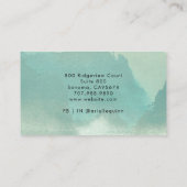 Carte De Visite Conseiller thérapeutique Aquarelle bleue Abstraite (Dos)