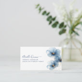 Carte De Visite Conseiller thérapeutique Serene Indigo Aquarelle (Debout devant)