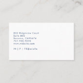 Carte De Visite Conseiller thérapeutique Serene Indigo Aquarelle (Dos)