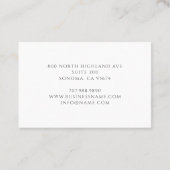 Carte De Visite Conseiller Thérapiste Serene Fleurs Sauvages Aquar (Dos)