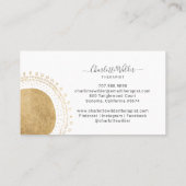 Carte De Visite Conseillère Abstraite en Sun Therapist (Dos)