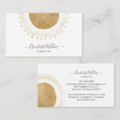 Carte De Visite Conseillère Abstraite en Sun Therapist (Devant / Derrière)