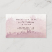 Carte De Visite Conseillère en aquarelle Abstraite Dusty Rose (Dos)
